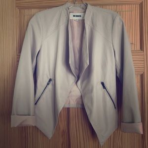 BB Dakota Cream Blazer with Zipper Details